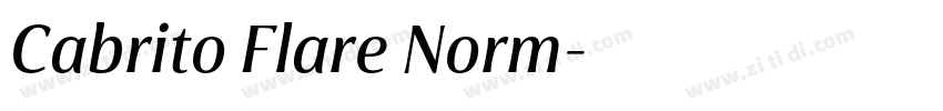Cabrito Flare Norm字体转换